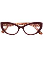Dolce & Gabbana Eyewear Cat-eye Glasses - Red