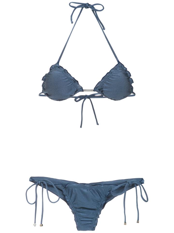 Lygia & Nanny Zaira Triangle Top Bikini Set - Blue