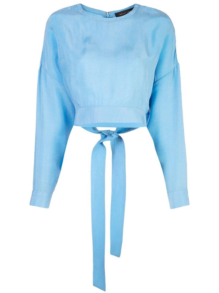 Sally Lapointe Cropped Sweatshirt - Blue