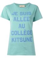 Maison Kitsuné Slogan Print T-shirt, Women's, Size: Large, Grey, Cotton