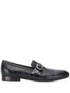 Lidfort Woven Texture Loafers - Black