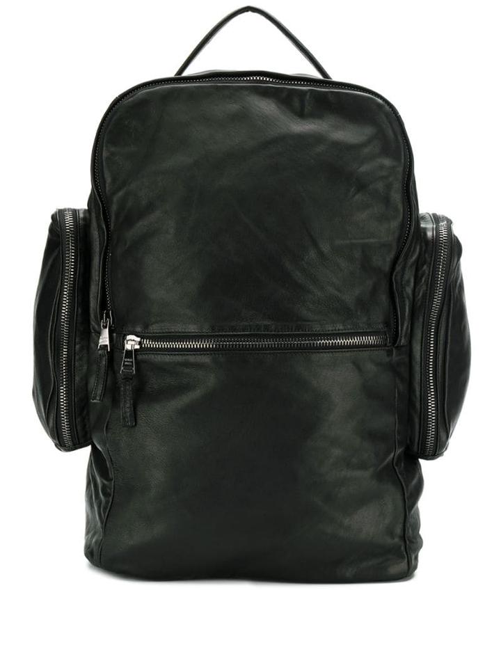 Giorgio Brato Large Wrinkled-effect Backpack - Black