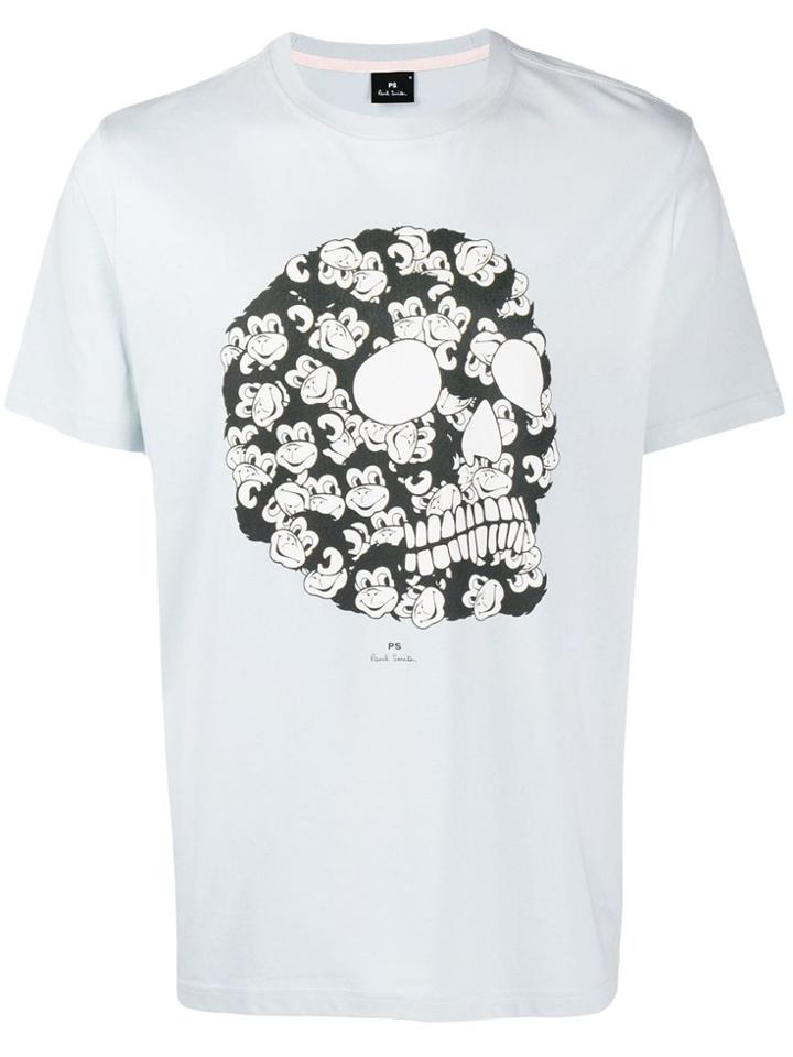 Ps Paul Smith Printed Crew Neck T-shirt - Blue