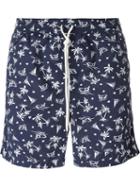 Polo Ralph Lauren Wakeboard Print Swim Shorts, Men's, Size: Small, Blue, Nylon/polyester