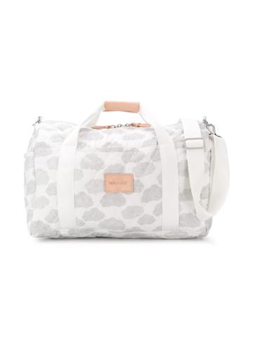 Moumout Cloud Print Duffle Bag - White