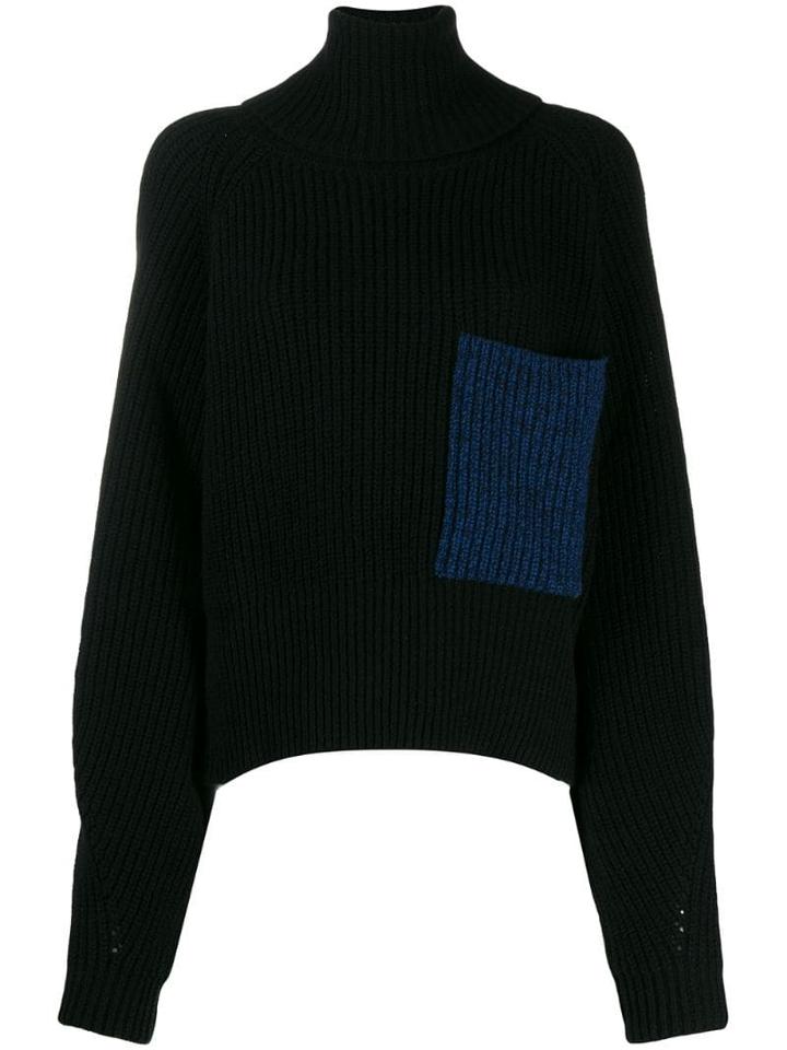 Ssheena Knitted Roll Neck Jumper - Black