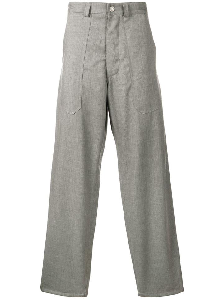 Mackintosh 0003 Tailored Wide-leg Trousers - Grey
