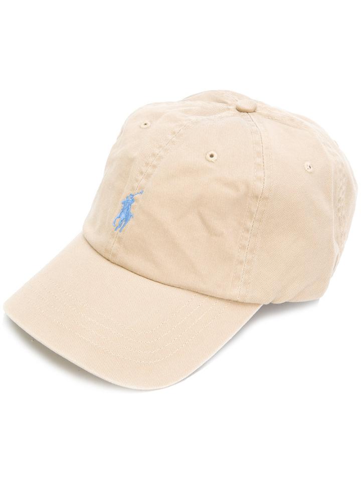 Polo Ralph Lauren - Logo Embroidered Cap - Men - Cotton - One Size, Nude/neutrals, Cotton