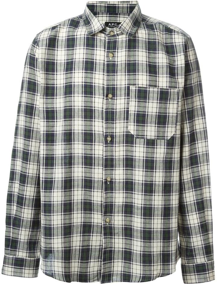 A.p.c. 'trevor' Plaid Button Down Shirt