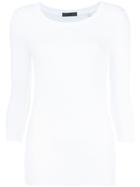 Atm Anthony Thomas Melillo Modal Rib Ballet Neck 3/4 Sleeve Tee -