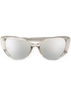 Linda Farrow Cat-eye Sunglasses, Women's, Nude/neutrals, Plastic/platinum