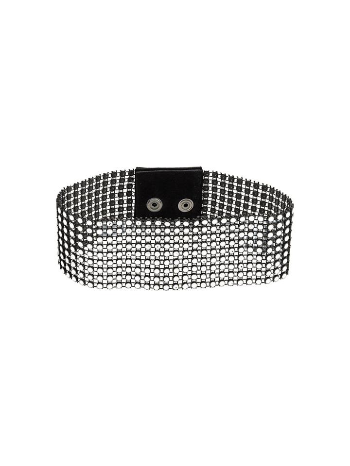 Manokhi Stoned Collar - Black