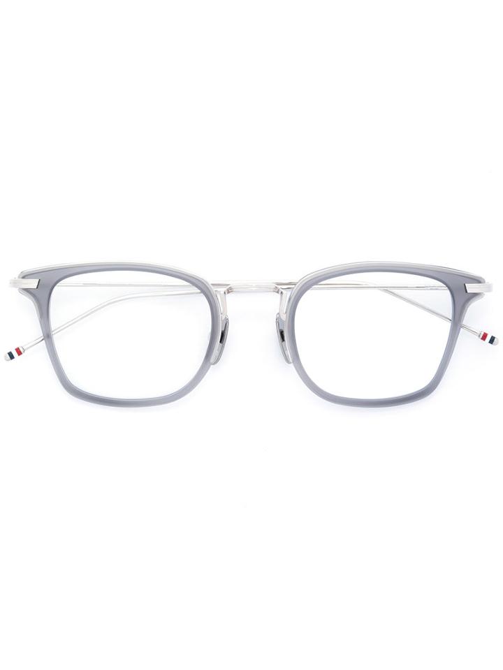 Thom Browne - Square-frame Glasses - Unisex - Acetate/titanium - 49, Grey, Acetate/titanium