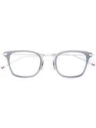 Thom Browne - Square-frame Glasses - Unisex - Acetate/titanium - 49, Grey, Acetate/titanium