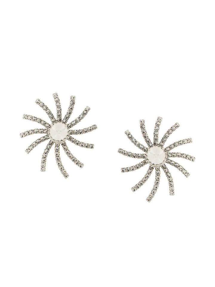 Alessandra Rich Faba Earrings - Silver