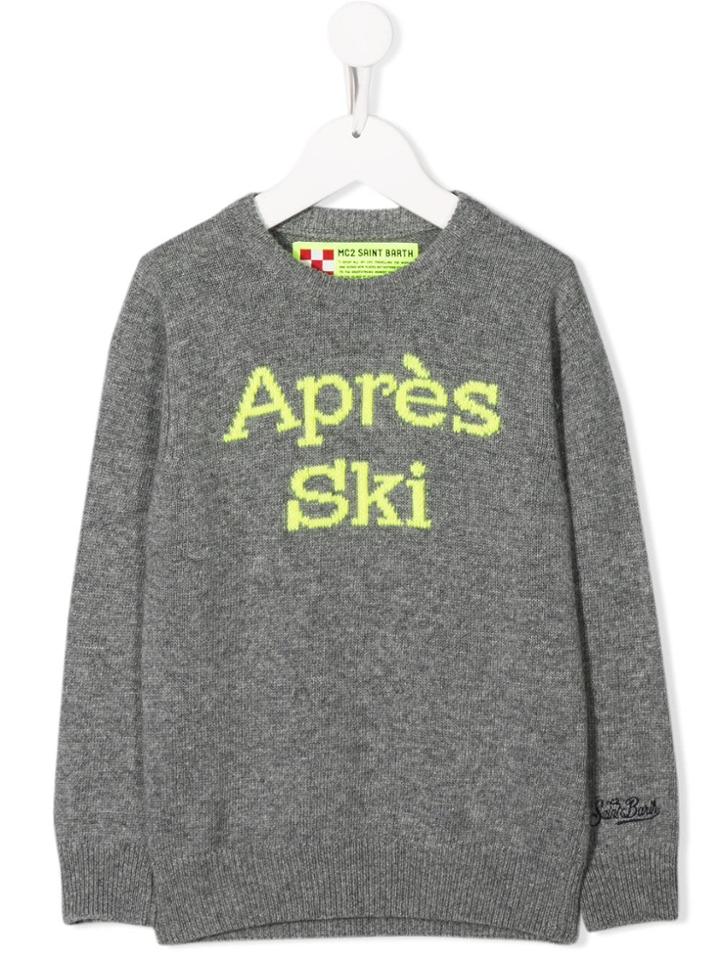 Mc2 Saint Barth Kids Douglas Aprés Ski Jumper - Grey