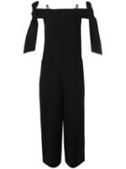 Tibi Relaxed Fit Jumpsuit, Women's, Size: 8, Black, Triacetate/polyester