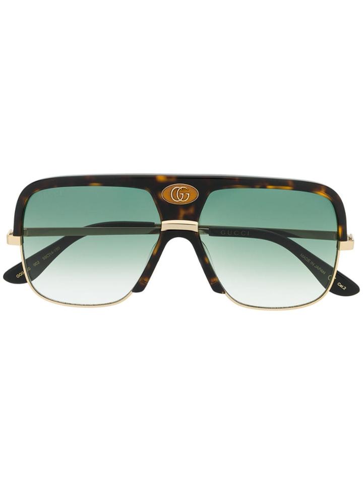 Gucci Eyewear Gg0478s Aviator Sunglasses - Black