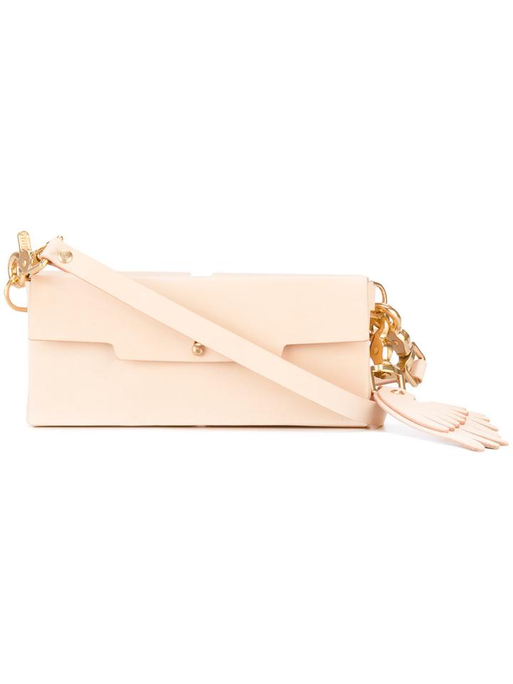 Niels Peeraer - Envelope Bag With Keychain - Women - Leather - One Size, Women's, Nude/neutrals, Leather