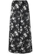 Mcq Alexander Mcqueen - Floral Print Skirt - Women - Polyester - 38, Black, Polyester