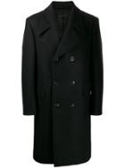 Lemaire Straight-fit Double-breasted Coat - Black