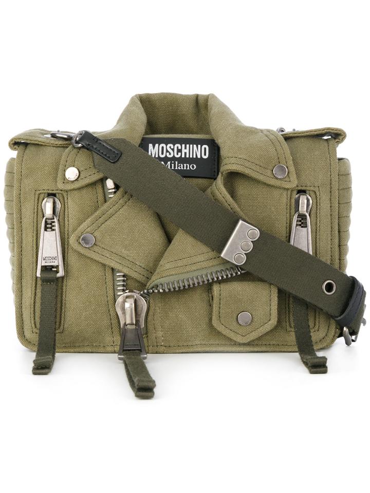 Moschino Biker Shoulder Bag - Green