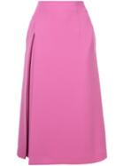 Le Ciel Bleu - Side Tuck Skirt - Women - Polyester - 34, Pink/purple, Polyester