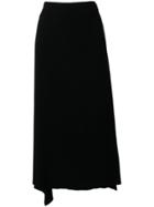 Jil Sander Contrast Length Skirt - Black