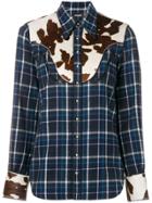 Dsquared2 Plaid Shirt With Contrasting Patches - Blue