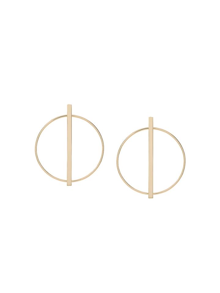 Eshvi Hoop Earrings - Metallic