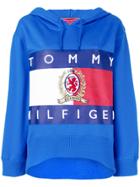 Tommy Hilfiger Printed Oversized Hoodie - Blue