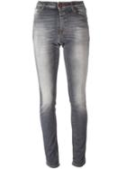 Closed High Waist Skinny Jeans, Women's, Size: 26, Grey, Cotton/elastodiene/spandex/elastane