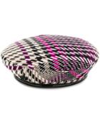 Maison Michel Checked Print Hat - Pink
