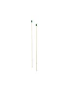 Lizzie Mandler Fine Jewelry 18kt Yellow Gold 'floating Thread' Emerald Earrings, Women's, Metallic