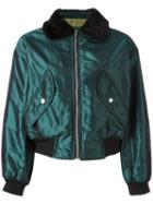 Jean Paul Gaultier Vintage Shiny Bomber Jacket, Women's, Size: Small, Green