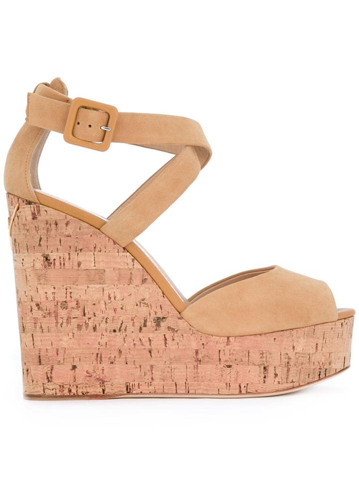 Giuseppe Zanotti Design Peep Toe Wedge Sandals - Neutrals