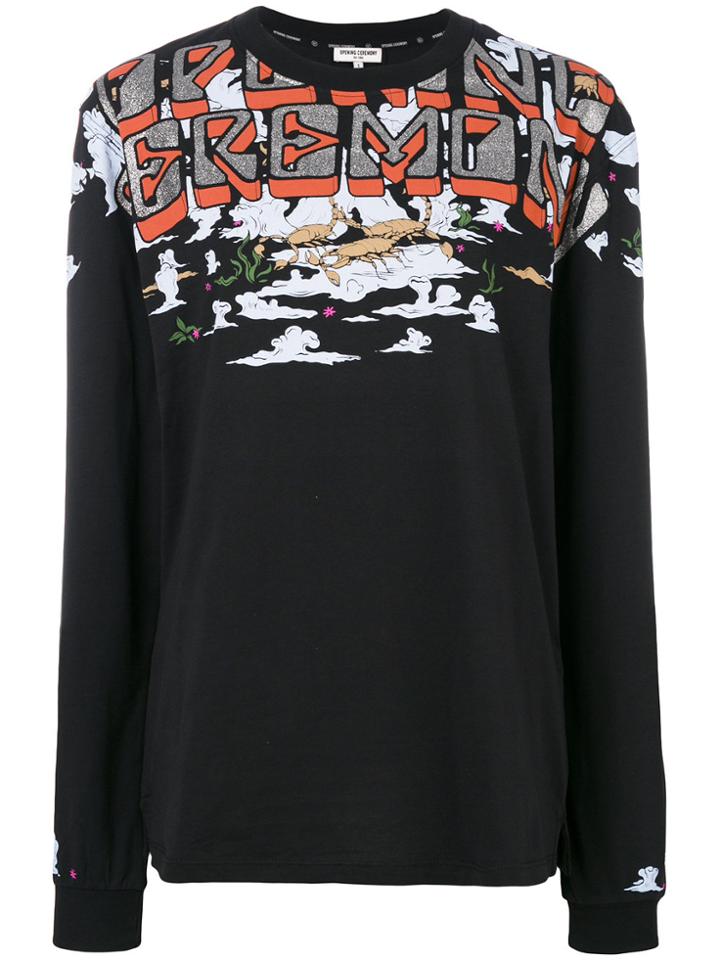 Opening Ceremony Scorpion Longsleeved T-shirt - Black