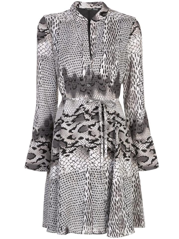 Natori Short Snakeskin Print Dress - Grey