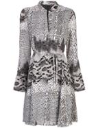 Natori Short Snakeskin Print Dress - Grey
