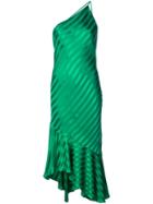 Michelle Mason One-shoulder Ruffled Hem Dress - Green