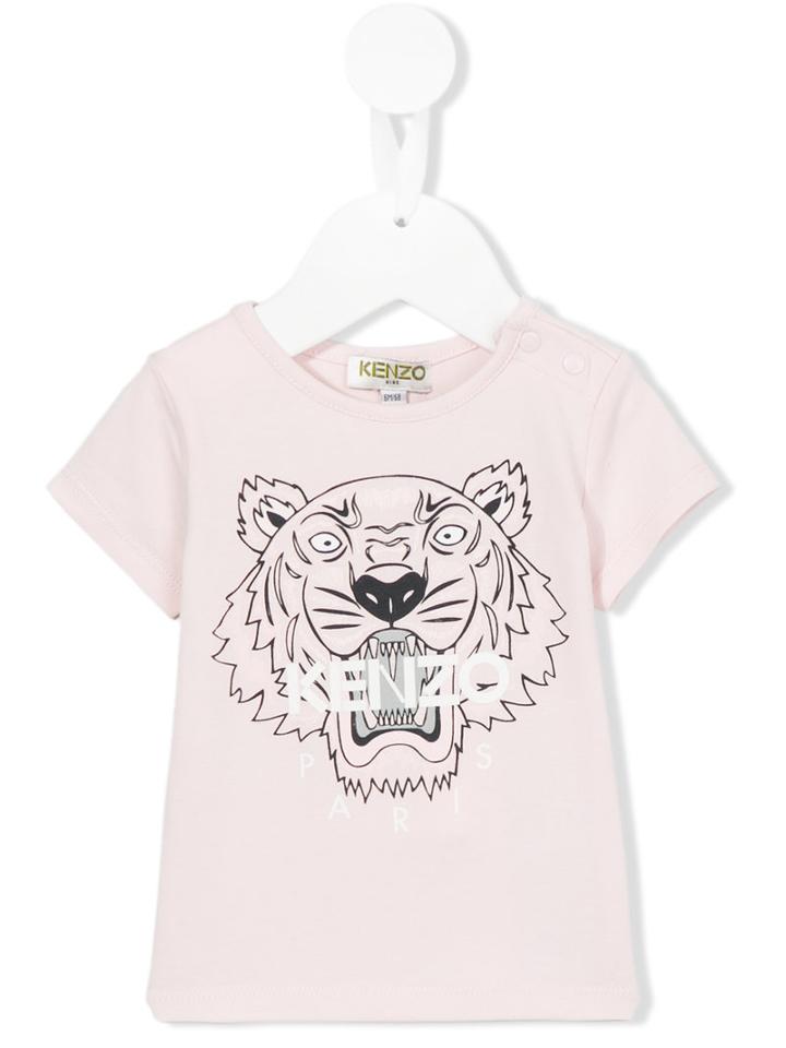 Kenzo Kids - Logo Print T-shirt - Kids - Cotton/spandex/elastane - 12 Mth, Toddler Girl's, Pink/purple