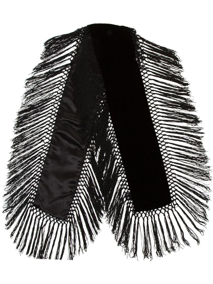 Rockins Fringe Detail Scarf - Black