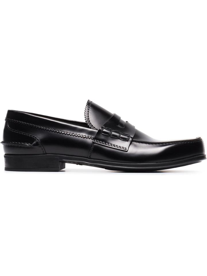 Prada Classic Leather Loafers - Black