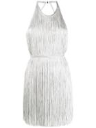 Hervé Léger Fringed Mini Dress - Grey