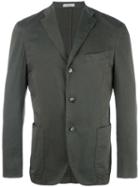 Boglioli Three Button Blazer, Men's, Size: 50, Green, Cotton/spandex/elastane/cupro