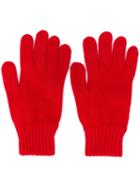 A.p.c. Knitted Gloves - Red