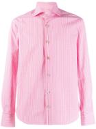 Kiton Check Print Shirt - Pink