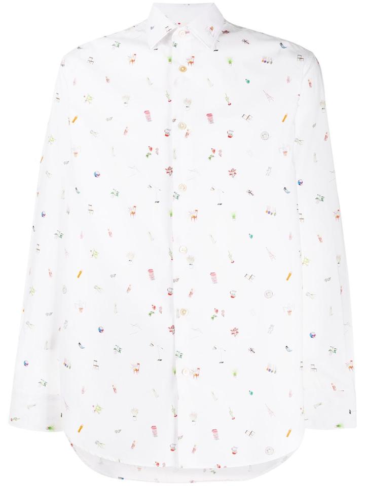 Paul Smith Printed Icons Shirt - White