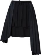 Off-white - Pleated Panel Skirt - Women - Cotton/viscose - S, Black, Cotton/viscose