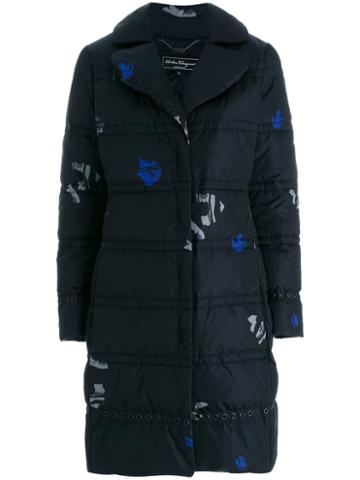 Salvatore Ferragamo - Printed Puffer Jacket - Women - Polyamide - 42, Blue, Polyamide